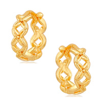 Mahi Gold Plated Exquisite Piercing Hoopp Bali Pair of Mens Earrings (ER1109624GMen)
