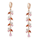 Mahi Rose Gold Plated Mesmerising Love Long Dangler Earring