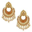 Mahi Meenakari Work Traditional Dangle Drop Earrings with Artificial Bead and Crystals for Women (ER1109701G)