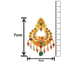 Mahi Multicolor Crystals Floral Dangler Earrings for Women (ER1109722G)