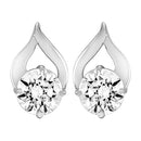 Mahi Delicate Drop Stud Earrings with White Cubic Zirconia for Women (ER1109743RWhi)