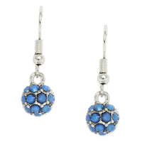 Mahi Royal Sparklers Blue Crystals Ball Earrings for Women (ER1109753RBlu)