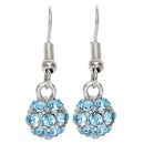 Mahi Royal Sparklers Blue Crystals Ball Earrings for Women (ER1109756RBlu)