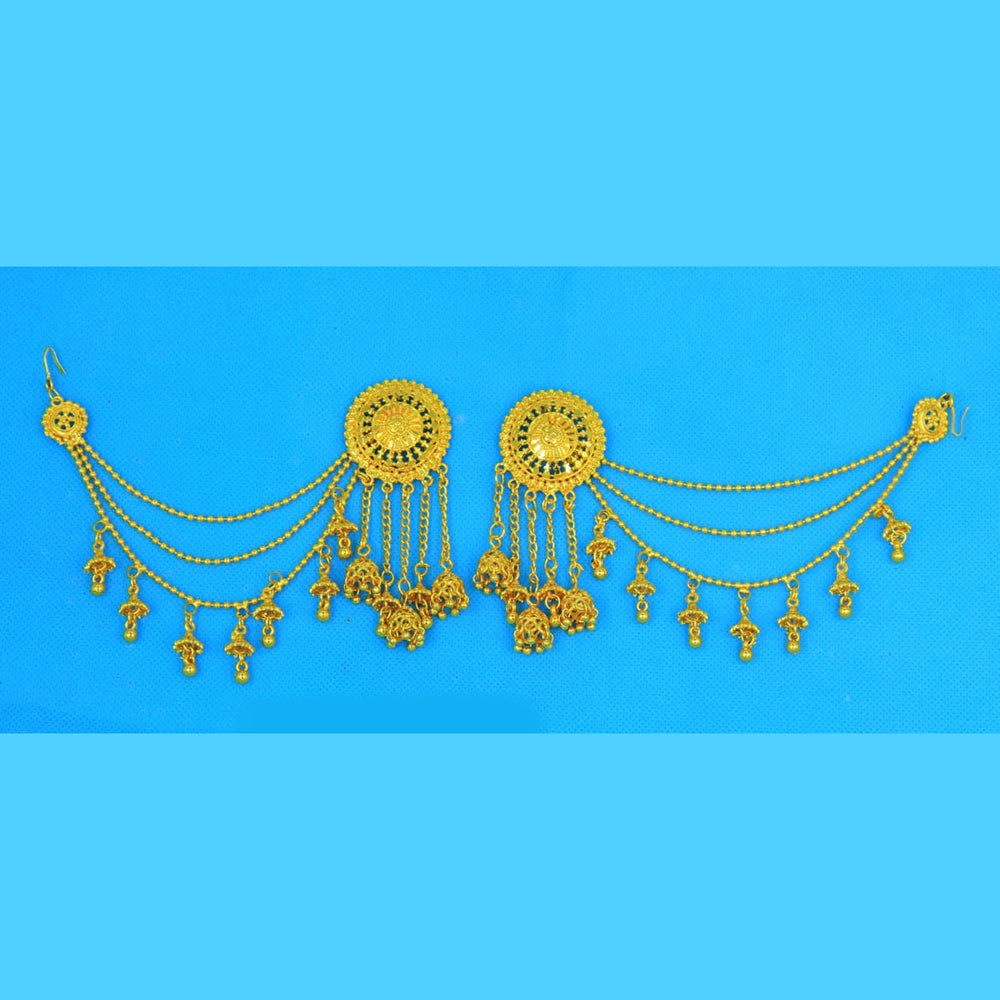 Mahavir Gold Plated Kan Chain Earrings - E RING JGIR 1548