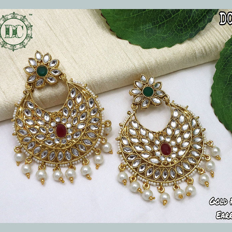 Diksha Collection Gold Plated Dangler Earrings