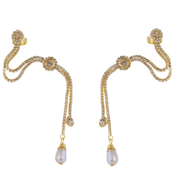 Tip Top Fashions Austrian Stone Gold Plated Ear Cuff - 1303301