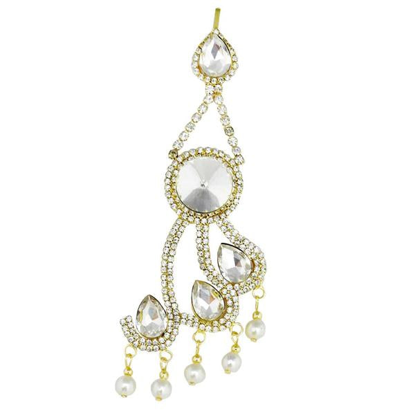 Eugenia Gold Plated White Austrian Stone Pasa