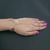 Eugenia Gold Plated Austrian Stone Chain Hand Harness - 1502347