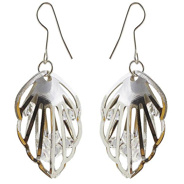 The99Jewel Stone Rhodium Plated Dangler Earring - 1306436