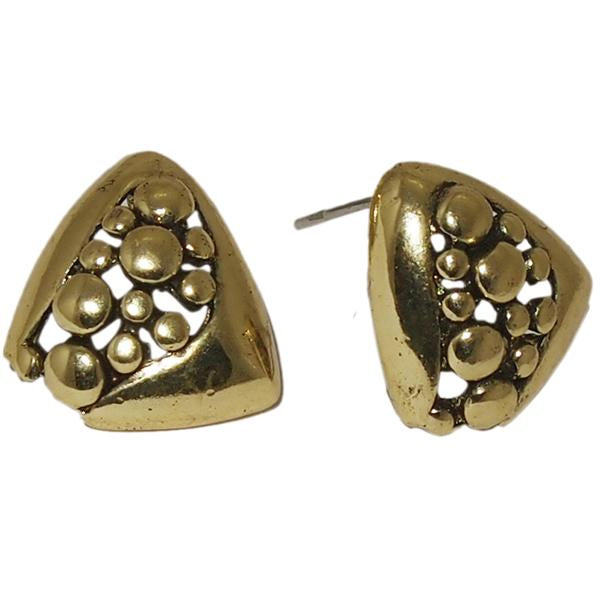 Tip Top Fashions Golden Studs Earrings - 1302802