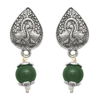 The99jewel Pearl Drop Antique Silver Plated Duck Design Earring - 1309001C