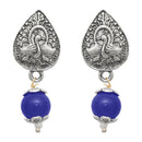 The99jewel Pearl Drop Antique Silver Plated Duck Design Earring - 1309001I