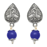 The99jewel Pearl Drop Antique Silver Plated Duck Design Earring - 1309001I