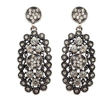 Jeweljunk Marcasite Stone Oxidised Dangler Earring - 1307744A