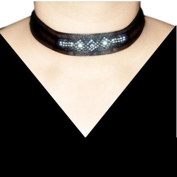 Jeweljunk Lace Stone Adjustable Tattoo Choker Necklace - 1108626