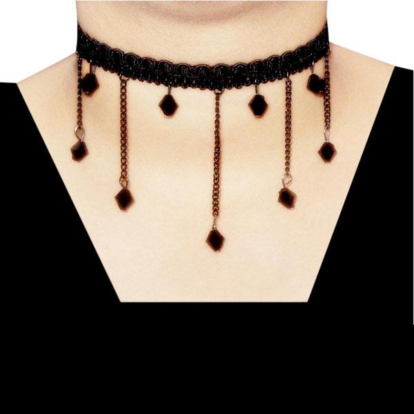 Jeweljunk Lace Adjustable Tattoo Choker Necklace - 1108640