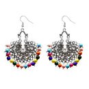 Jeweljunk Beads Silver Plated Afghani Dangler Earrings - 1311208F