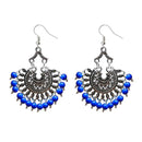 Jeweljunk Silver Plated Beads Afghani Dangler Earrings - 1311209C