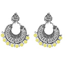 Tip Top Fashions Beads Rhodium Plated Afghani  Earrings - 1311025K