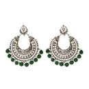 Jeweljunk Beads Silver Plated Afghani Earrings - 1311025D