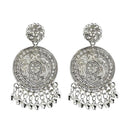 Jeweljunk Rhodium Plated Dangler Earrings - 1311044