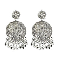 Jeweljunk Rhodium Plated Dangler Earrings - 1311044