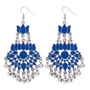 Jeweljunk Blue Meenakari Afghani Earrings - 1311040B