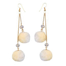 Jeweljunk White Gold Plated Thread Earrings - 1310929