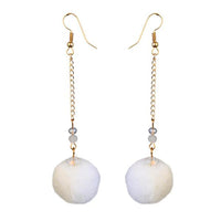 Jeweljunk Gold Plated White Thread Earrings - 1310914A