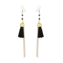 Jeweljunk Gold Plated Black Thread Earrings - 1310916C