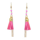 Jeweljunk Gold Plated Pink Thread Earrings - 1310916D
