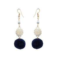 Jeweljunk Gold Plated Blue Thread Earrings - 1310918A