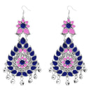 Jeweljunk Pink  Meenakari Afghani Dangler Earrings - 1311060I