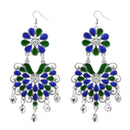 Jeweljunk Blue & Green Meenakari Afghani Earrings - 1311063A