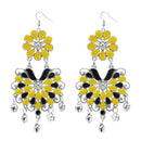 Tip Top Fashions Yellow Meenakari Afghani Dangler Earrings - 1311063B