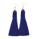 Jeweljunk Blue Thread Gold Plated Earrings - 1310942D