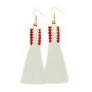 Jeweljunk White Thread Gold Plated Earrings - 1310943A