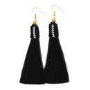 Jeweljunk Black Thread Gold Plated Earrings - 1310943C