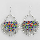 Jeweljunk Multi Meenakari Afghani Dangler Earrings - 1311075