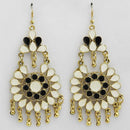Jeweljunk White & Black Meenakari Afghani Earrings - 1311070O