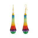 Jeweljunk Multicolor Gold Plated Thread Earrings - 1308320I