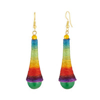 Jeweljunk Multicolor Gold Plated Thread Earrings - 1308320I