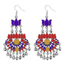 Jeweljunk Meenakari Rhodium Plated Afghani Earrings - 1311040L