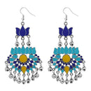 Jeweljunk Meenakari Rhodium Plated Afghani Earrings - 1311040N
