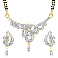 Morini Gold Plated American Diamond Mangalsutra Set - 1500607
