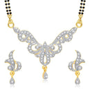 Morini American Diamond Gold Plated Mangalsutra Set - 1500608