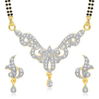 Morini American Diamond Gold Plated Mangalsutra Set - 1500608