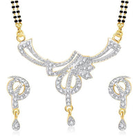 Morini Gold Plated American Diamond Mangalsutra Set - 1500613
