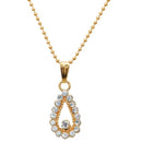 Regina White Stone Drop Shaped Chain Pendant - 1203152