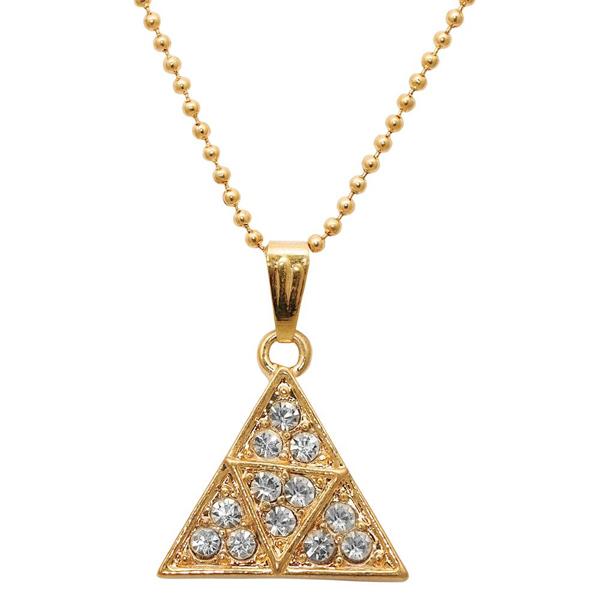 Regina White Stone Triangle Shaped Chain Pendant - 1203153